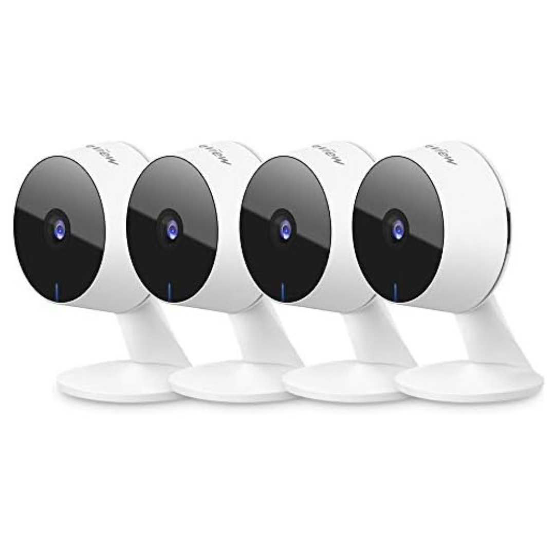 4-Piece LaView Indoor 1080P Wi-Fi Security Camera W/ 2 Way Audio