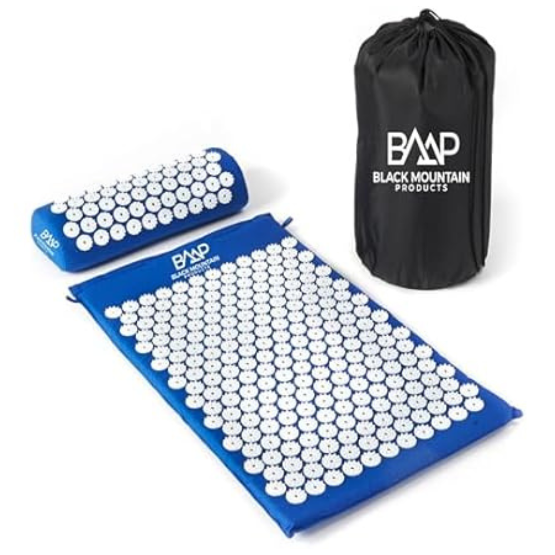 Black Mountain Products Acupressure Mat With Pillow & Carrying Bag