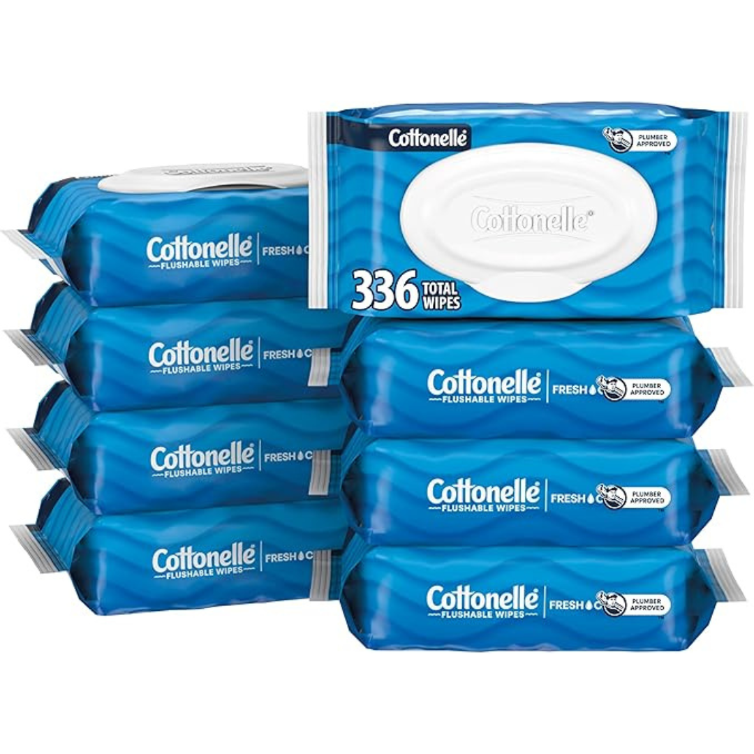 336-Count Cottonelle Fresh Feel Flushable Wet Wipes For Adults