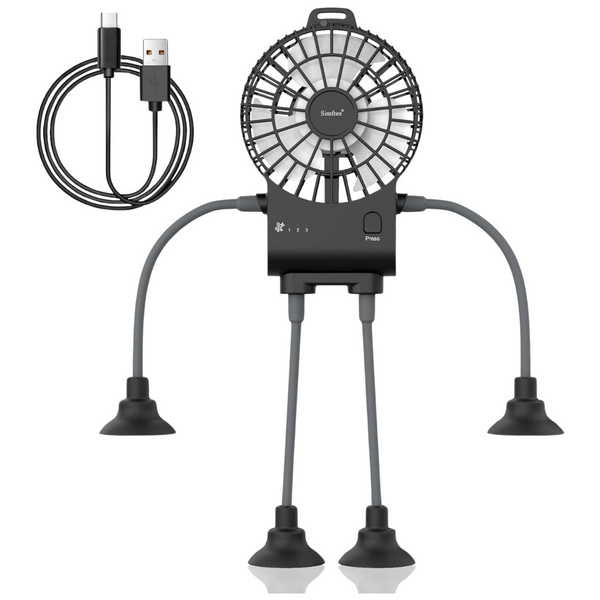 Portable Rechargeable Hands-Free Personal Fan