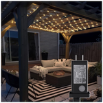 270 LED 10' x 10' Outdoor Net Lights With 8 Lighting Modes