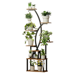 8-Tier 65" Tall Modern Metal Plant Stand Shelf W/ Grow Light