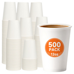 500 Count 12 oz Disposable Paper Coffee Cups