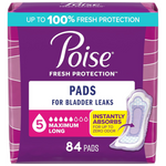 84-Count Poise Incontinence & Postpartum Pads