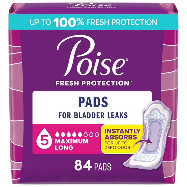 84-Count Poise Incontinence & Postpartum Pads