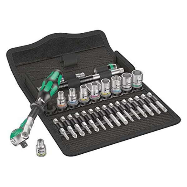 28-Piece Wera 8100 SA 6 Zyklop Metric Speed Ratchet Set