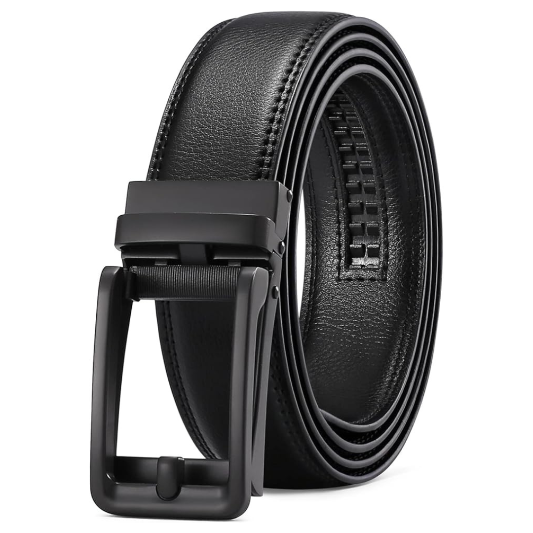 Men's Leather Automatic Adjustable Dress Casual Belt