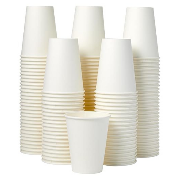 Amazon Basics Disposable Coffee Cups, 12 ounces, Paper (1,000 Count)