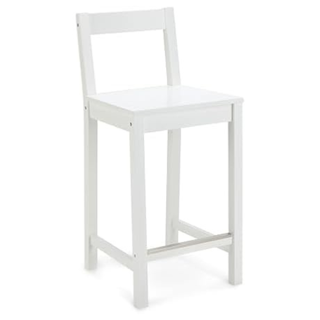 Amazon Basics Wooden Bar Stool With Backrest 24"