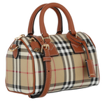 Burberry Women's Mini Check Bowling Bag (Brown)