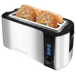 Elite Gourmet ECT-3100 Analog Long Slot 4 Slice Toaster
