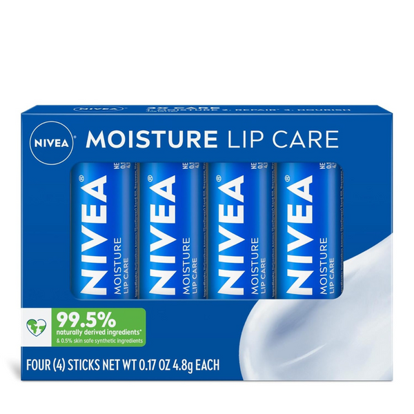 4-Pack 0.17-Oz NIVEA Moisture Lip Balm Stick