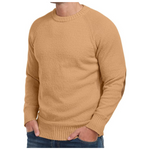 Men's Cable Knit Pullover Sweater With Elbow Patches (Various)