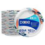 204-Count 10" Dixie Microwavable Disposable Paper Plates