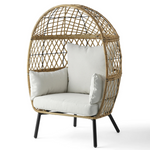 Better Homes & Gardens Ventura Boho Outdoor Wicker Stationary Kid's Egg Chair