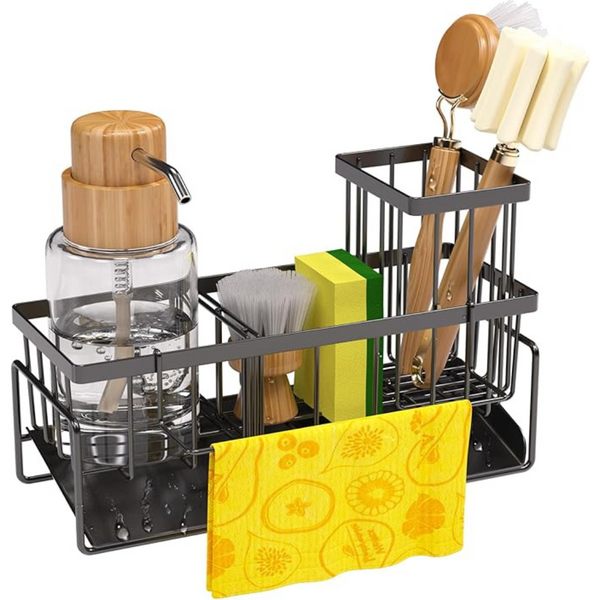 Rustproof Kitchen Sink Caddy Organizer With Drainage