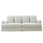 Lesly 102" Wide Square Arm Cotton & Linen Fabric 2-Seater Sofa