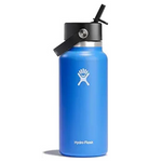 32-Oz Hydro Flask Wide Mouth Flex Straw Water Bottle (Cascade Blue)