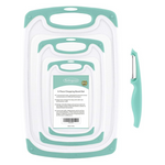 Set Of 4 Non-Slip Easy Grip Handle Plastic Chopping Board