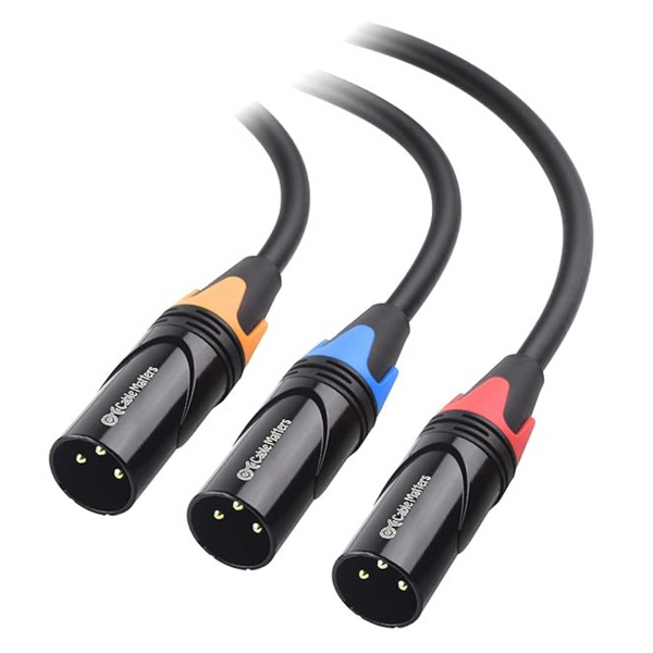 3-Pack 15ft Cable Matters Premium Shielded XLR Cables