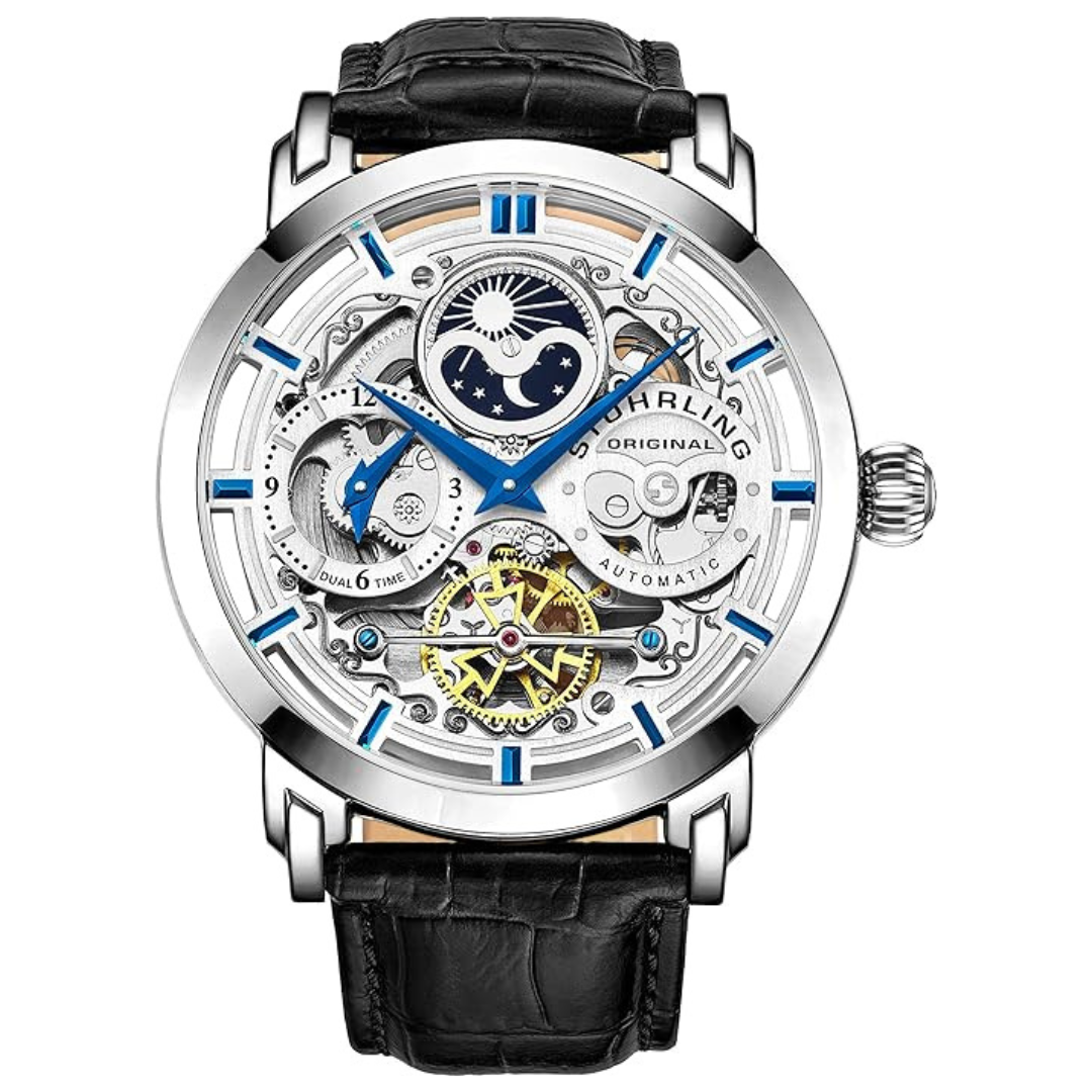 Stuhrling Original Legacy Men's 46 MM Genuine Leather Watch