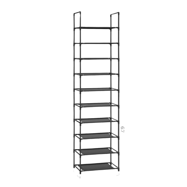 Songmics 68" 10-Tier Metal Frame Shoe Rack (2 Colors)