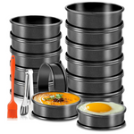 12-Pack Stainless Steel Round Molds