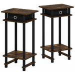 2-Pack Furinno Turn-N-Tube Tall End Side Night Stand