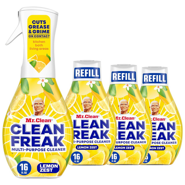 64 oz Mr. Clean Clean Freak Multi Surface Cleaning Spray 4 Bottle Starter Kit (2 Options)