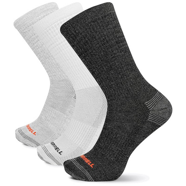 3-Pairs Merrell Unisex Half Cushion Crew Socks