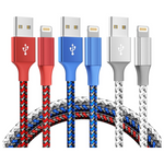 3-Pack 10-Ft MFi Certified Fast Charging Lightning Cable