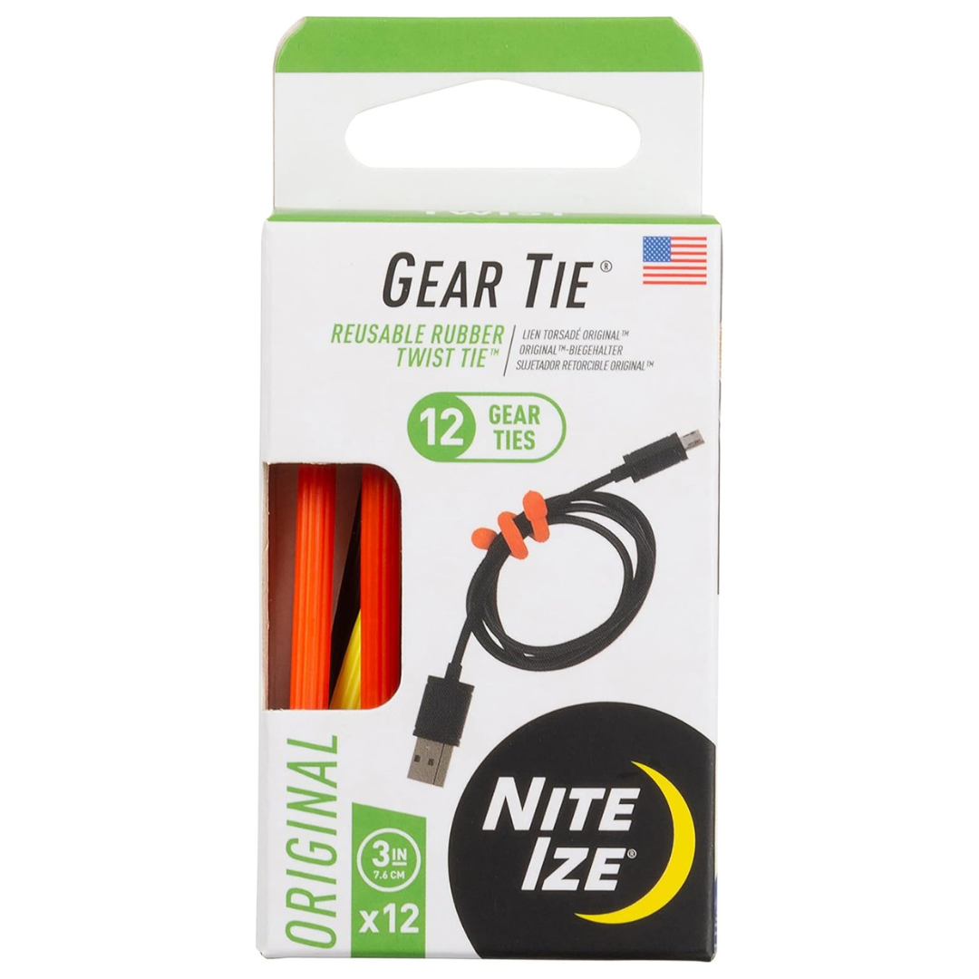 12-Pack Nite Ize 3" Reusable Rubber Twist Gear Ties