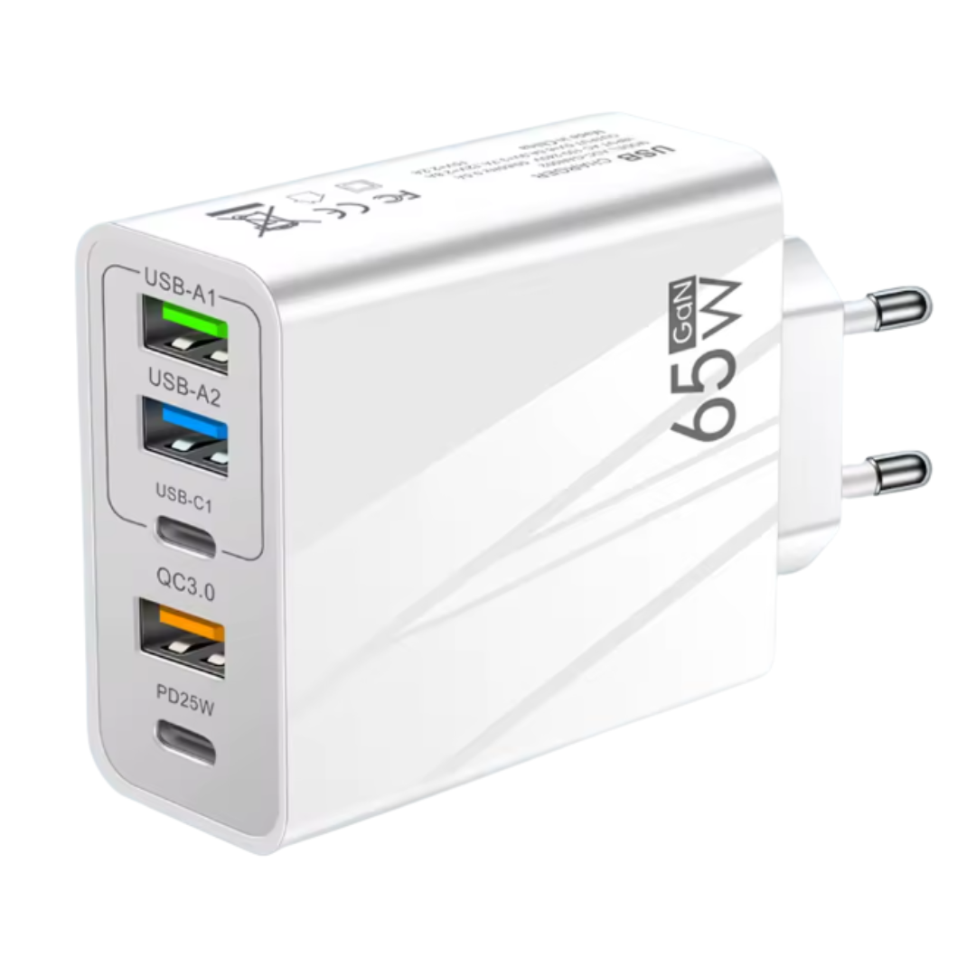 65W GaN USB Charger PD Type-C Fast Phone Charging Power Adapter