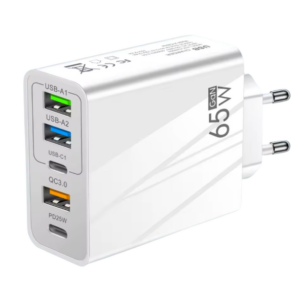 65W GaN USB Charger PD Type-C Fast Phone Charging Power Adapter