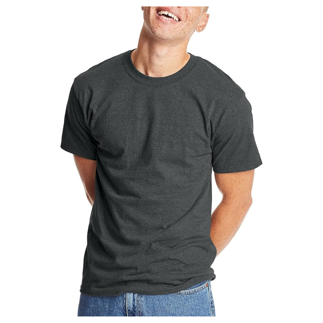 2-Pack Hanes Men's Short Sleeve Beefy Crewneck T-shirts (S-3XL)