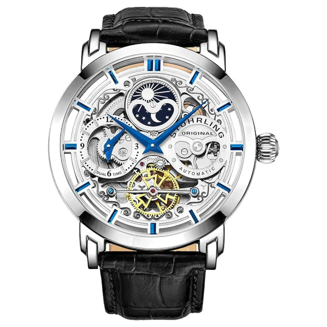 Stuhrling Original Legacy Men's 46 MM Genuine Leather Watch