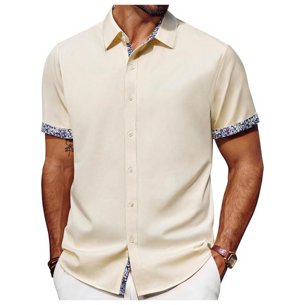 Pj Paul Jones Men's Casual Beach Button Down Shirt