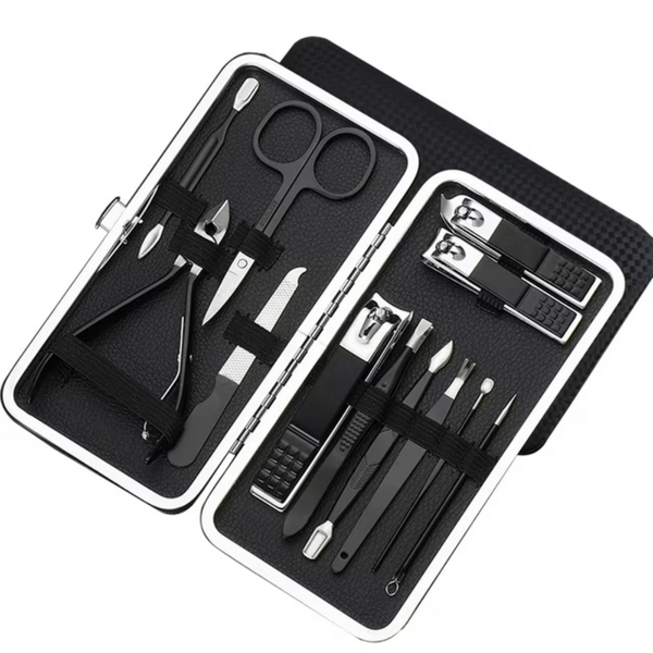 12-Piece Men's & Women's Stainless Steel Manicure Kit