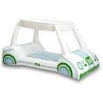 Giant Inflatable Golf Cart Pool Float with Shade and Cup Holders