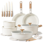 25-Piece Carote Non Stick Pots & Pans Cookware Set with Knife Set