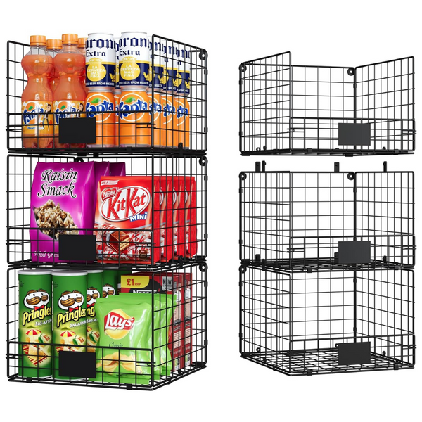 3-Pack Stackable Wire Baskets