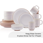 16-Piece Karaca Haag Glaze Stoneware Dinnerware Set