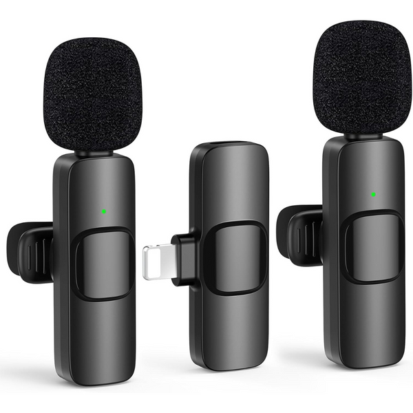 2-Pack Mini Wireless Lavalier Microphone
