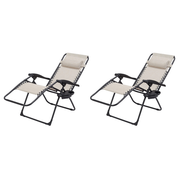 2-Pack Mainstays Outdoor Zero Gravity Chairs (4 Colors)