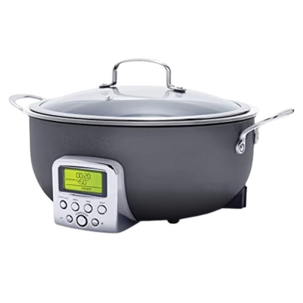 GreenPan Elite 6QT Essential Smart Electric Skillet Pot