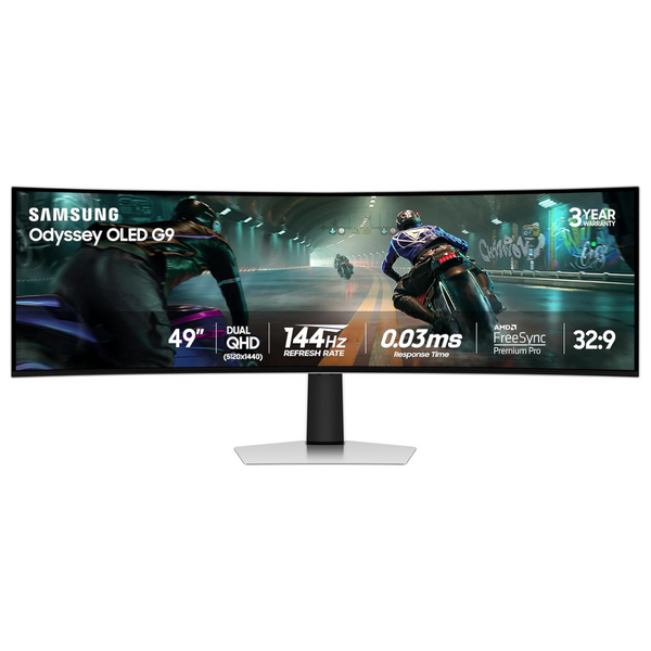 Samsung Odyssey G9 49" Curved 144Hz 0.03ms OLED Freesync Gaming Monitor