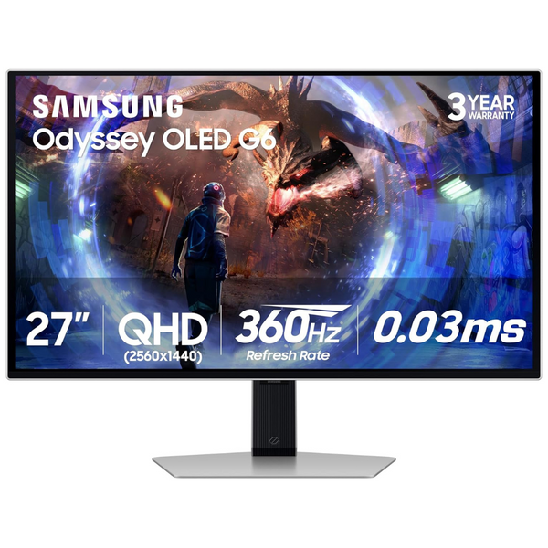 27" Samsung Odyssey G6 QHD 360Hz 0.03ms OLED FreeSync Gaming Monitor