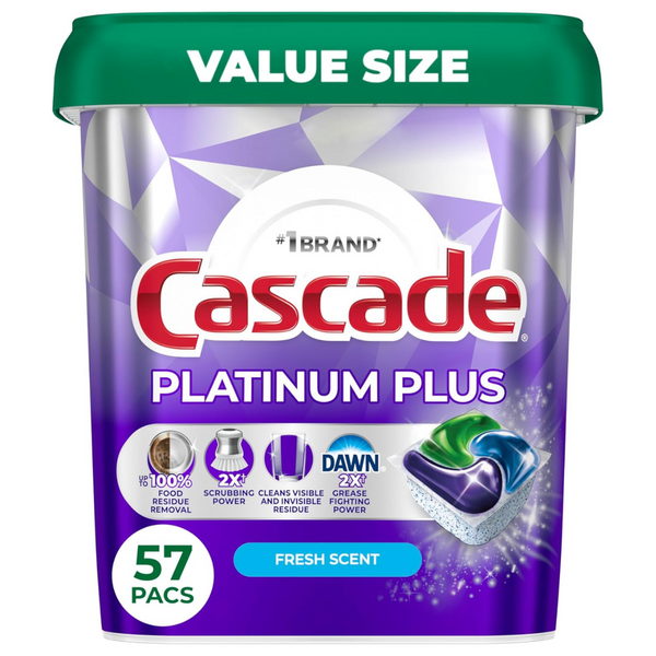 Cascade Platinum Plus Dishwasher Pods