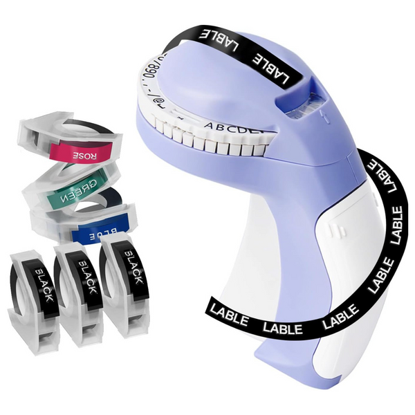 3D Embossing Label Maker With 6 Rolls Or Tapes