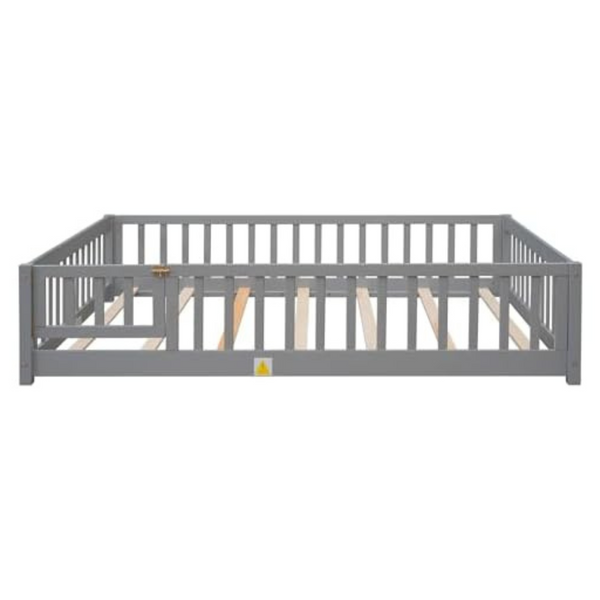 Spoflyinn Full Size Floor Bed With Fence Door